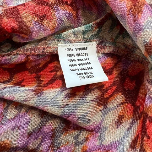 Anthropologie BI-nk Miranda Peasant Blouse Abstract Leopard Watercolor Size XS - Picture 9 of 10